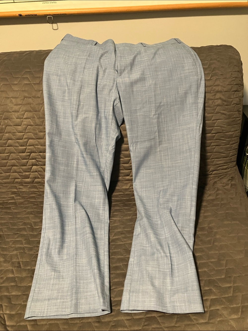 Apt. 9 Light Blue Dress Pants — Subtle Crosshatch Pattern